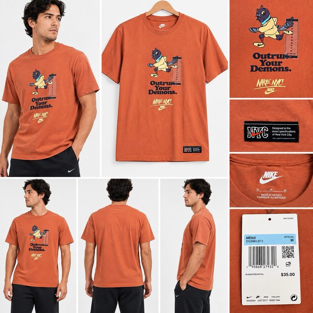 Nike Outrun Your Demons NYC T-Shirt Sz M